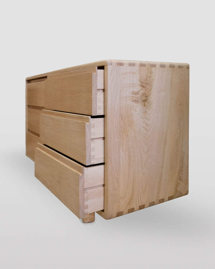 Contemporary Six-Drawer Dresser